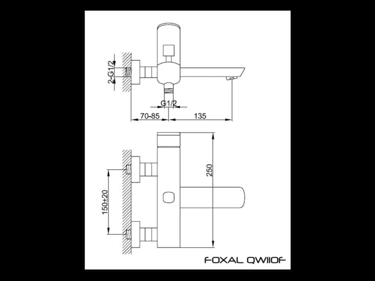Bateria wannowa KOHLMAN Foxal QW110F