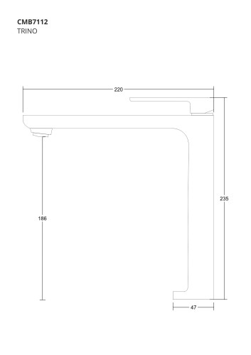 Bateria umywalkowa corsan cmb7112bl trino
