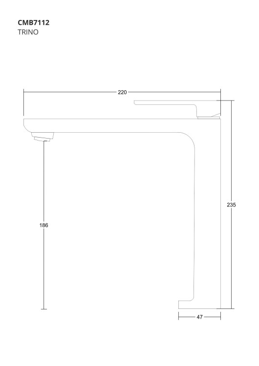 Bateria umywalkowa corsan cmb7112bl trino