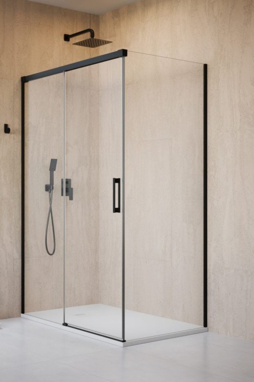 Kabina prysznicowa Radaway Idea 8 Black KDJ lewa