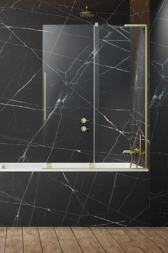 Parawan nawannowy Furo SL Brushed Gold PND II Radaway prawy złoty