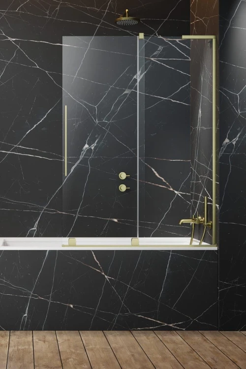 Parawan nawannowy Furo SL Brushed Gold PND II Radaway prawy złoty