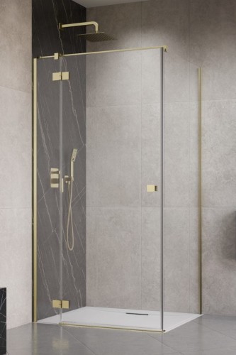 Kabina prysznicowa Radaway Essenza 8 Brushed Gold KDJ lewa