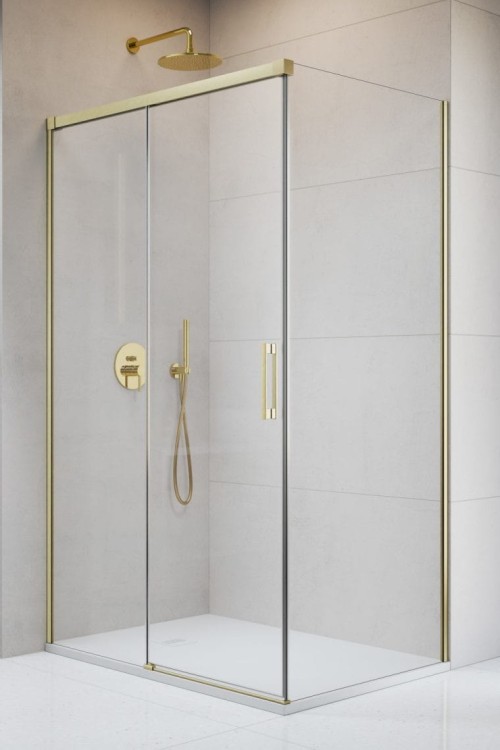 Kabina prysznicowa Radaway Idea 8 Brushed Gold KDJ lewa