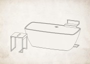 Taboret - stolik łazienkowy Mokko Deante ADMN51T