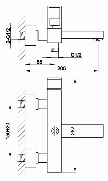 Bateria wannowa natynkowa KOHLMAN Nexen QW110U