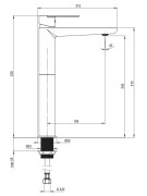Bateria umywalkowa wysoka złota Alpinia Deante