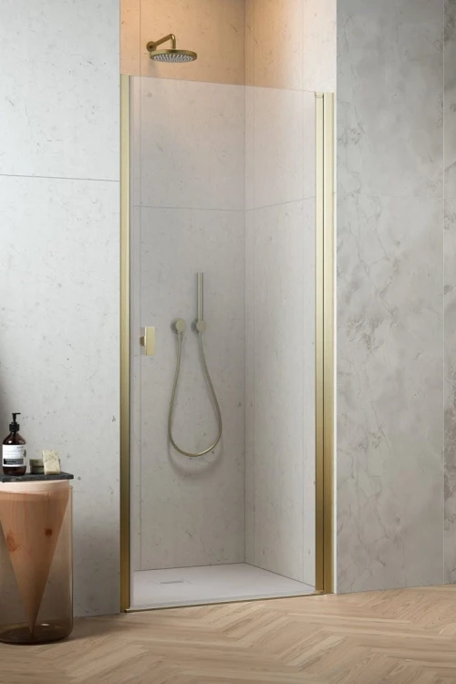 Drzwi prysznicowe Radaway Nes Brushed Gold DWJ I prawe
