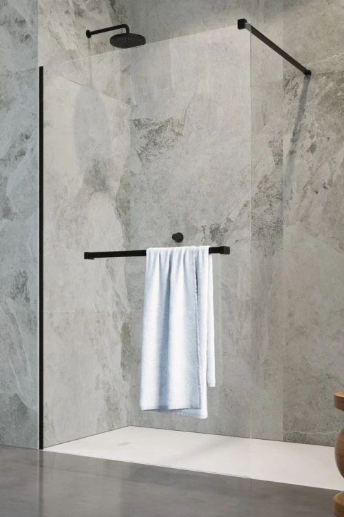 Kabina walk-in Radaway Modo New Black II z wieszakiem 135x200