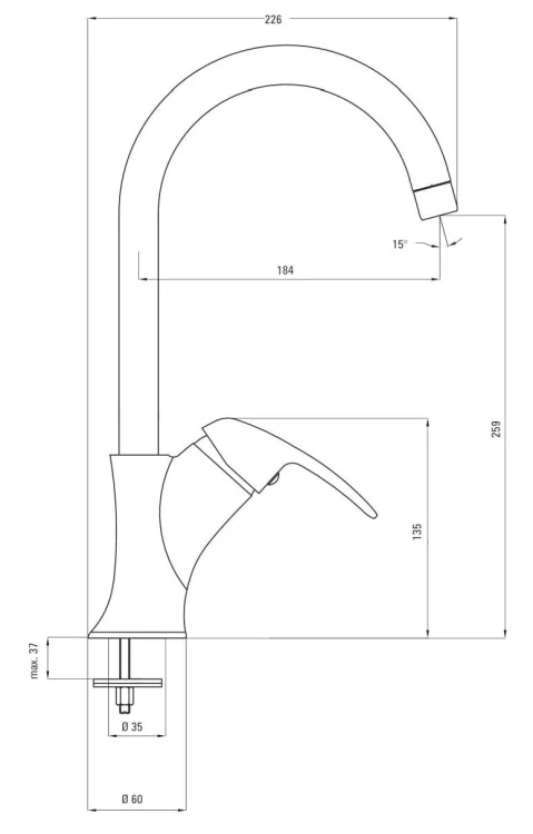 Bateria kuchenna stojąca Dalia Deante BED062M