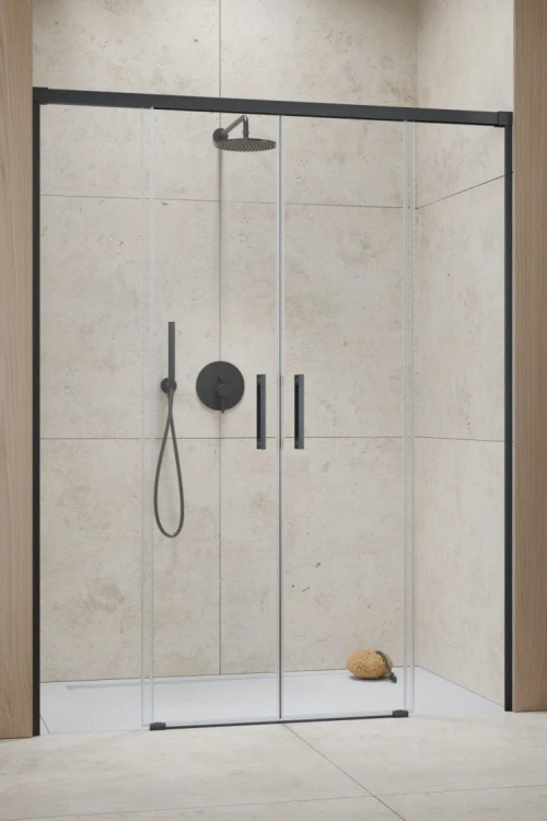 Drzwi prysznicowe Idea Brushed GunMetal DWD Radaway szkło przejrzyste
