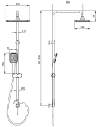 Deszczownica 1-funkcyjna chrom Tubo Deante