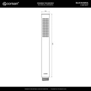 Słuchawka prysznicowa lugo cmp007bsl inox szczotkowana stal