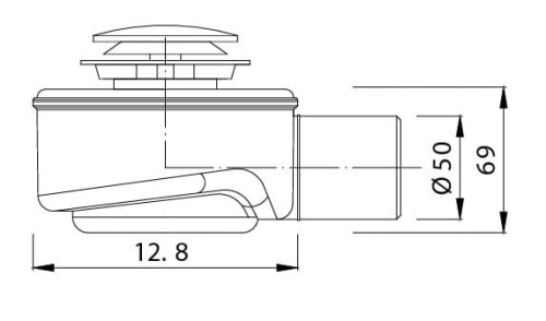 Syfon brodzikowy 52 typu click-clack grzybek firmy New Trendy