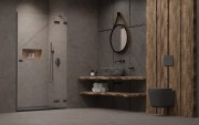 Drzwi prysznicowe Essenza Pro Brushed GunMetal DWJ Radaway prawe