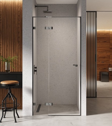 Drzwi prysznicowe New Trendy Eventa Black Chrome lewe czyste