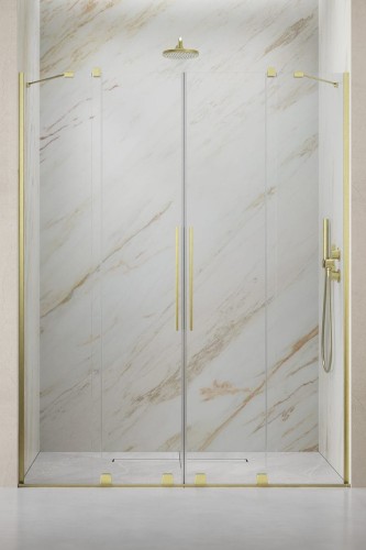 Drzwi prysznicowe Furo Brushed Gold DWD Radaway złote