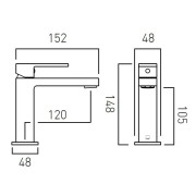 Bateria VADO NOTION umywalkowa czarna szczotkowana