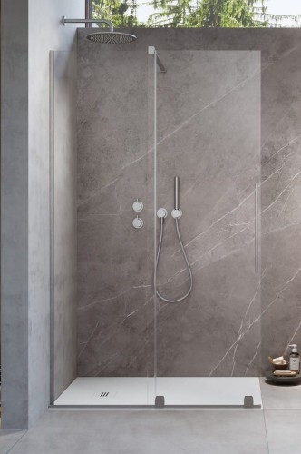 Kabina prysznicowa Furo Brushed Nickel Walk-in 90x200 Radaway lewa