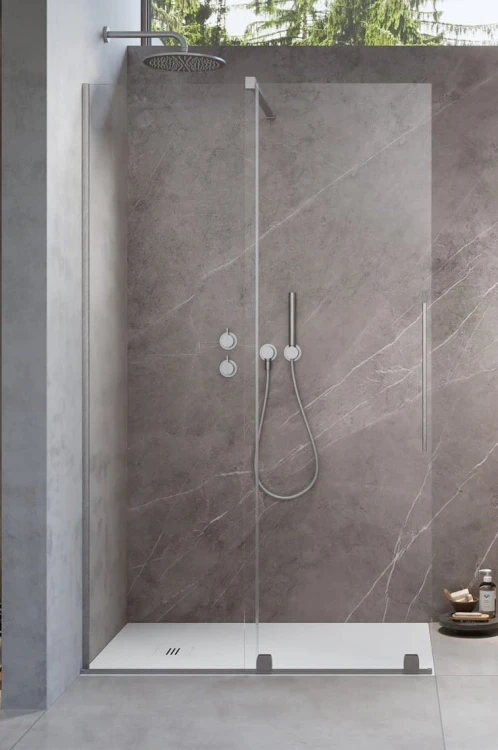 Kabina prysznicowa Furo Brushed Nickel Walk-in 90x200 Radaway lewa