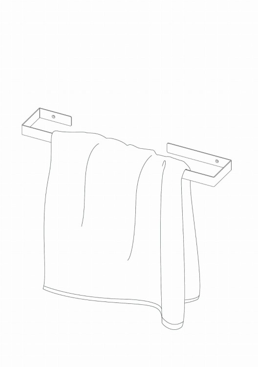 Deante Mokko Wieszak na ręcznik ścienny 60 cm Bianco