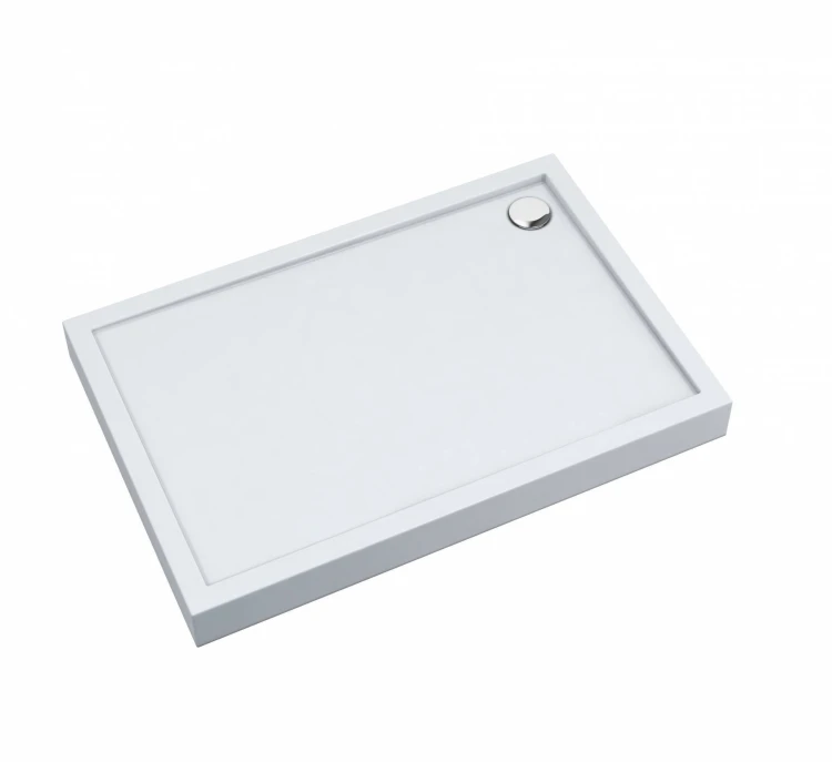 Brodzik prostokątny Cameron 75x90 Schedpol Schedline, biały