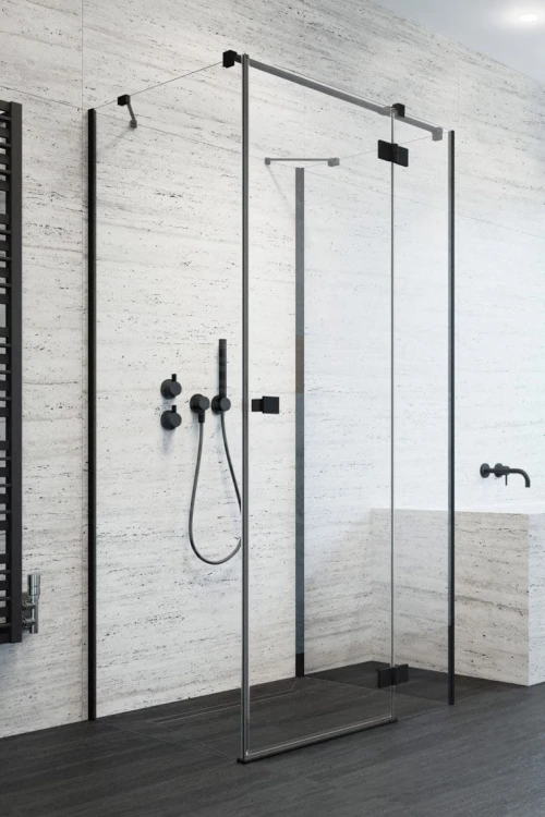 Kabina przyścienna Radaway Essenza Black KDJ+S 100x100x200 prawa