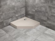 Brodzik pięciokątny Radaway Doros PT Compact 90x90 Stone kaszmirowy
