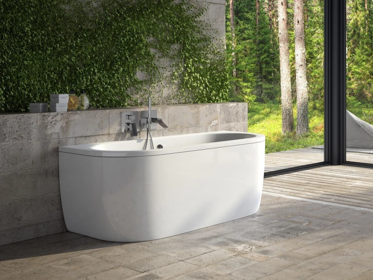 Wanna przyścienna Besco Volya 150x75 cm biała