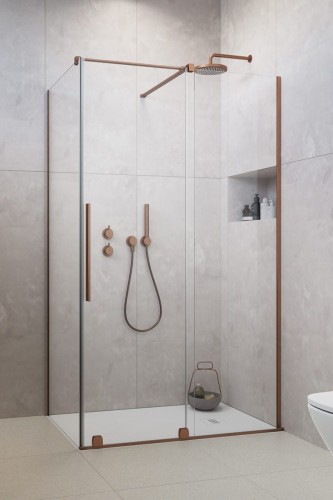 Kabina prysznicowa Furo Brushed Copper KDJ Radaway prawa