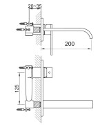 Bateria umywalkowa podtynkowa KOHLMAN Nexen-S SQW188U