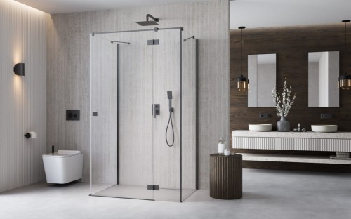 Kabina przyścienna Radaway Essenza Brushed GunMetal KDJ+S prawa