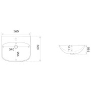 Umywalka wisząca Dore 560 Lavita