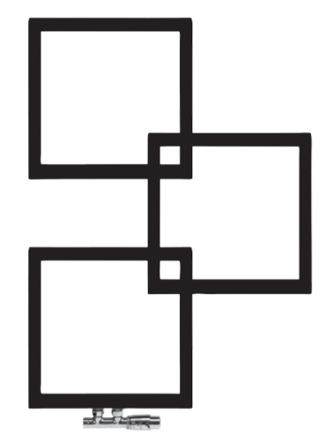 Grzejnik łazienkowy dekoracyjny Radeco Loco 3 Mini 70,7x50cm