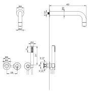 Zestaw prysznicowy podtynkowy bianco biały Silia Deante