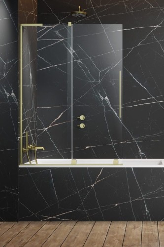 Parawan nawannowy Furo SL Brushed Gold PND II Radaway lewy złoty