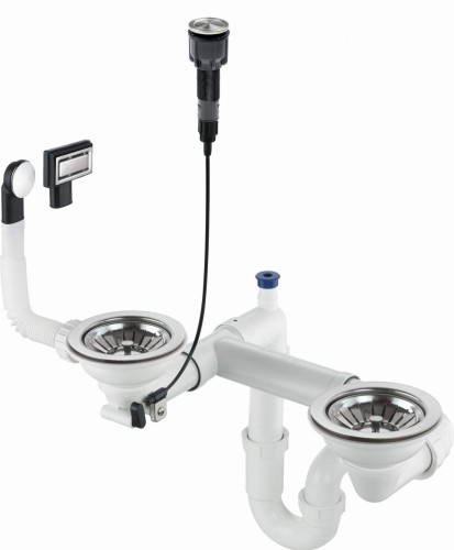 Syfon do zlewozmywaka granitowego 1.5- i 2-komorowego Space-Saver