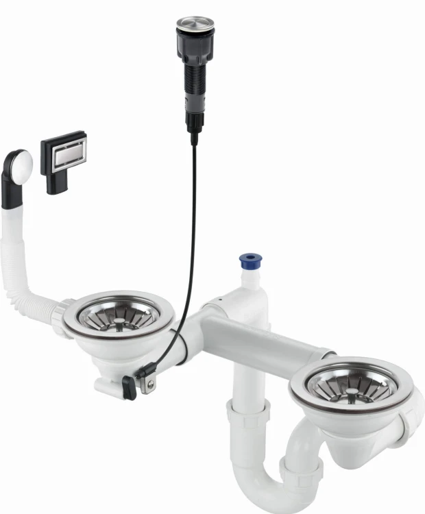 Syfon do zlewozmywaka granitowego 1.5- i 2-komorowego Space-Saver