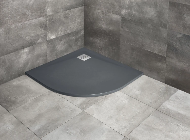 Brodzik półokrągły Kyntos A 90x90 antracytowy Radaway