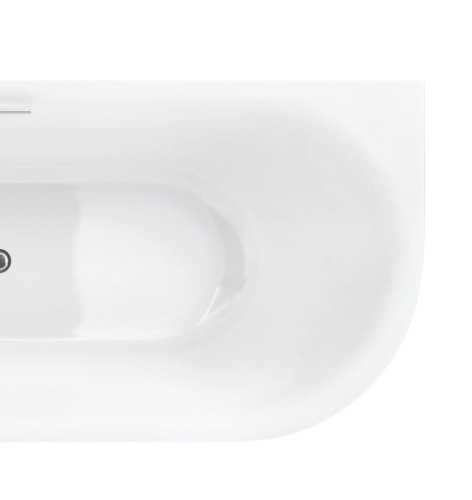 Wanna narożna intero v230llch 160 cm montaż lewostronny przelew szczelinowy korek klik klak chrom