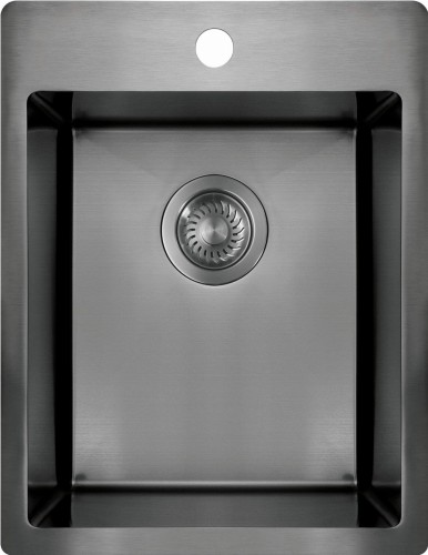 Zlewozmywak stalowy 1-komorowy titanium Olfato Precious Deante
