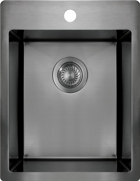 Zlewozmywak stalowy 1-komorowy titanium Olfato Precious Deante