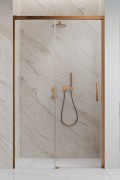 Drzwi prysznicowe Idea Brushed Copper DWJ Radaway lewe przejrzyste