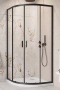 Kabina prysznicowa Radaway Alienta Black E 80x100x190 przejrzysta