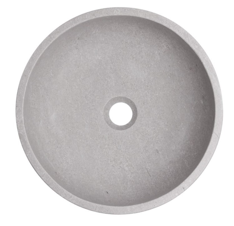 Umywalka kamienna nablatowa Apo AD naturalnie szary marmur