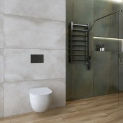 Grzejnik łazienkowy elektryczny Lungo Black 1320 z grzałką Black Lavita