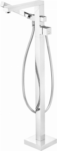 Bateria wannowa wolnostojąca z zestawem prysznicowym chrom Blur Deante