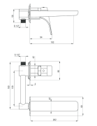 Deante Hiacynt Bateria umywalkowa podtynkowa