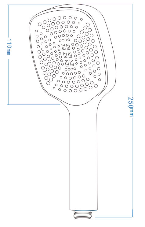 Słuchawka prysznicowa 1-funkcyjna nero czarna Maro Deante