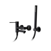 Bateria wannowa ścienna corsan lugo cmz7541bl z zestawem natryskowym czarna